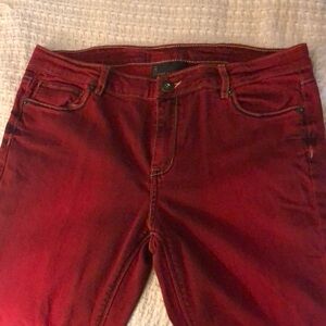 Women's Red buffalo stretch Jeans denim ankle length pants ❤️